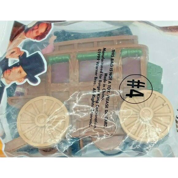 Wild Wild West Burger King 1999 Rita Stagecoach Toy Kid’s Meal Sealed Vintage - Picture 7 of 11